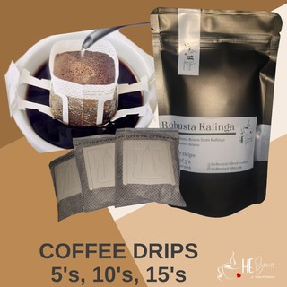 Coffee Drips, 5's 10's 15's per pack, No Coffee Maker Needed, Instant Brewed Coffee