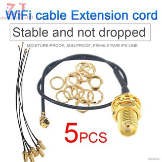 ♦☎∏5pcs Connector Antenna WiFi Pigtail SMA Female to IPX Extension Cable 15cm (1)