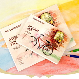 color paper✻12 Sheets Watercolor Paper Sketch Book Set Drawing Painting Pad Colored Pencil School St