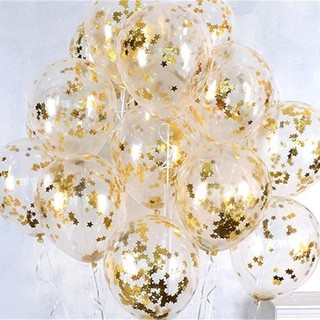Clear confetti balloon birthday party wedding transparent balloon with confetti