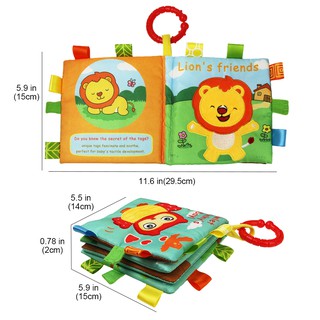 YNCl Baby Cloth Book Infant Early Learning Toys Animal Read Books