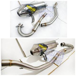 Racing Exhaust NORIFUMI ROCKET 4 KLX 150 CRF 150 Clear STAINLEES Pipe