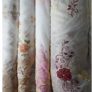 Glass Curtain Voile with Embroidery 110”