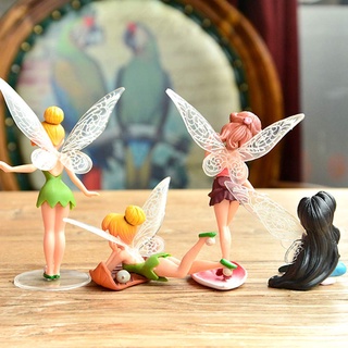 2021 HOT6pcs Tinkerbell Tinker Bell Fairy Girls Dolls Figures Cake Topper Party Toy Doll