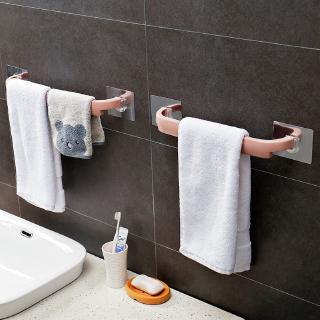 No Punching Paste Bathroom Towel Rack Single Pole Rag Hanger Shelf Nonporous (4)