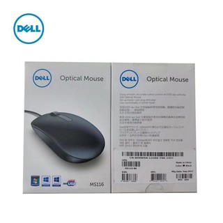 Dell MS116 Mouse Desktop Computer Office Laptop Home Optical Mouse Black with Wired USB