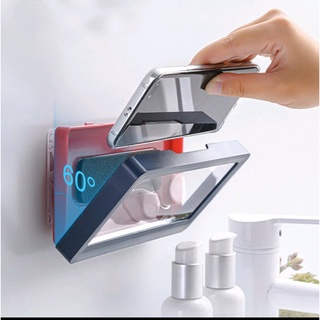 Punch-free Waterproof Mobile Phone Box Wall-mounted Touch Screen Mobile Phone Holder Bathroom Toilet