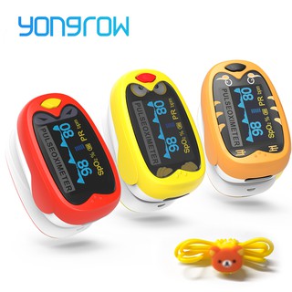 Yongrow Children Rechargeable Fingertip Pulse Oximeter Pediatric Oximeter Monitor for Kids Infant Ba