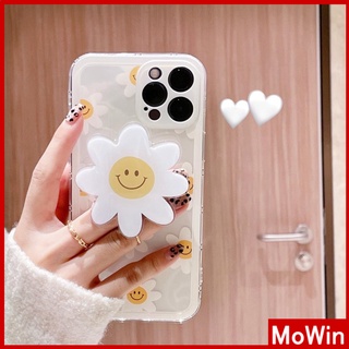 Mowin - Casing Compatible for iPhone 11 iphone 13 pro max iPhone Case Silicone Soft Case Clear Case Square Edge Folding Stand Shockproof Protection Camera Full Coverage Daisy Flower Style For iPhone 12 Pro Max 7 Max 8 11 Xr SE2020 mini iphone XS