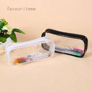 Clear PVC Zipper Pencil Case Stationery Bag Transparent Pencil Case