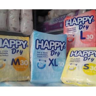 Happy Dry Diapers 30pcs per pack (taped)
