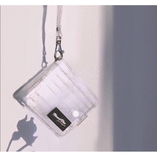 ☼♧South Korea INS new wallet transparent PVC folding neck S