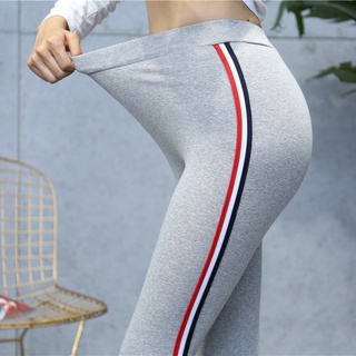High Quality Cotton Leggings Side stripes Women Casual Legging Pant Plus Size 5XL High Waist Fitness