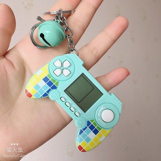 insMini Game Machine Keychain Tetris Schoolbag Student Personality Gift Car Small Pendant Cute