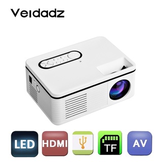 VEIDADZ S361 Portable Mini LED Projector HDMI-Compatible HD 1080P Video Home Media Player Built-In