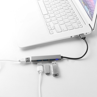 Ultra-thin Aluminum Alloy USB2.0 4-port HUB USB Hub