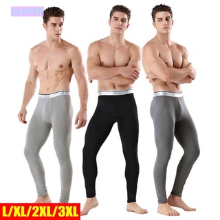 CLEVER Winter Thermal Underwear Fleece Lined Bottom Pants Men's Long Johns L-3XL Leggings Thick Trousers Home Pajamas/Multicolor