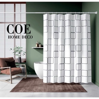 COE Shower Curtain 180x180cm PEVA Waterproof Mouldproof Durable