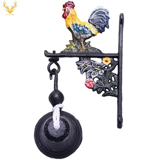 [Ready Stock]Nordic Style Vintage Metal Iron Door Bell Wall Mounted Welcome Cast Wireless DoorBell Porch Garden Decoration