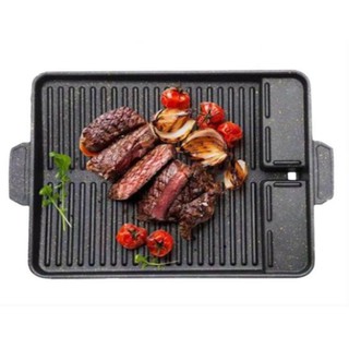 Korean Style BBQ Grill Pan Rectangle Non-Stick Grill Cookware Korean Plate