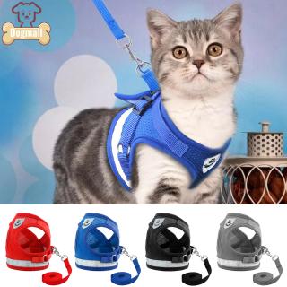 Pet Dog Cat Outdoor Walking Jacket Harness Adjustable Mesh Chest Vest with Haulage Rope Dogmall