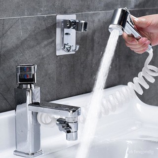 Bathroom Faucet External Shower Handheld Sprayer Sprinkler+Base+Hose+Valve Set For Hand Basin Sink S