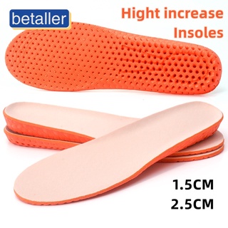 1.5/2.5cm Men Women Height Increase Insole Breathable Honeycomb Heel Lift Taller Increase Height