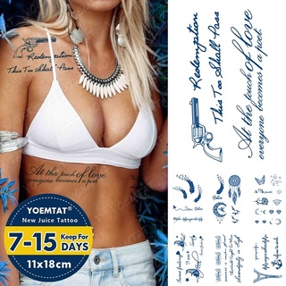 2pcs Juice Lasting Ink Tattoos Body Art Waterproof Temporary Tattoo Sticker Geometric Coordinates Tatoo Arm Fake