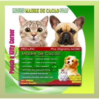 PROLIFIC Madre De Cacao Organic Soap (Anti-Mange/Anti- galis Soap) - For Dogs & Cats (135g)
