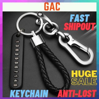 Anti-lost Phone Number Plate Car Motorcycle Keychain Pendant Keyring Key Chain, Key Holder