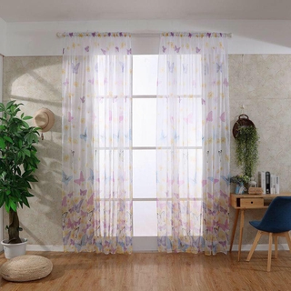 Butterfly Tulle Curtain(Transparent) (2)