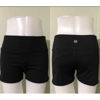 Lululemon black running shorts