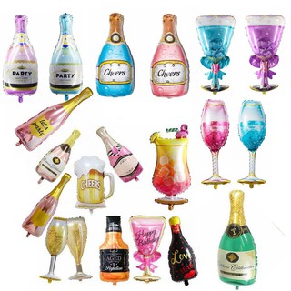 Foil Balloons Champagne Cup Beer Bottle Birthday Wedding Party Helium Balloons