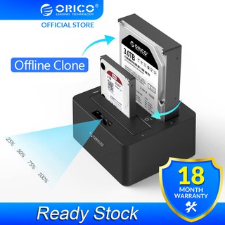 Orico USB3.0 to SATA Hard Drive Case Dual Bay External HDD Docking Station for 2.5 3.5 HDD/SSD (6629) (1)