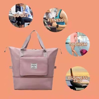 [COD] Large Capacity Foldable Travel Bags Waterproof Luggage Tote Handbag Travel Duffle Bag Gym Yoga (5)