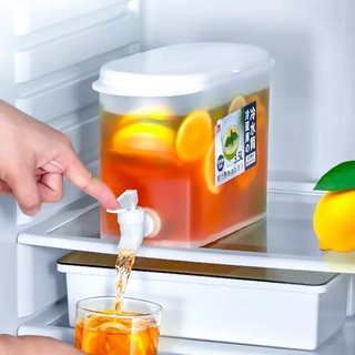 Cold Kettle With Faucet Large Capacity Lemon Fruit Teapot Cool Water Bucket Kitchen 3.5L