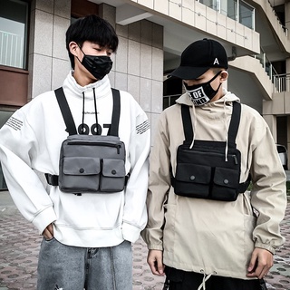 men bag﹉☑☂Yvon Fashion Chest Rig Hip Hop Streetwear Functional Bag Unisex Bags