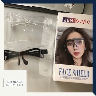 Safety Half Face Eye-Shield Cover Hard Acrylic Anti-Saliva Protection WITH BOX (1)