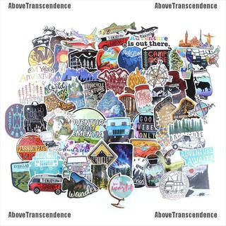 ABOVE 65Pcs Hiking Travel Stickers Adventure Outdoor Landscape Waterproof PVC Decals [BB&TOY] (1)