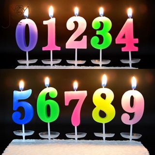 Number Cake Candle Cake Topper Decoration Kids Birthday Party Candles Party Supplies FH