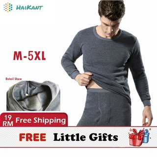 2021 new arrival HaiKant Thicken Winter Thermal Underwear Wear For Men O-neck TOP & BOTTOM M - 4XL