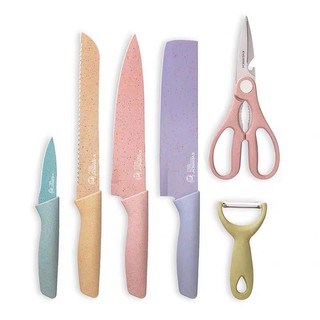 BEST Stainless Steel Pastel Kitchenware Set Colors Knife Set COD