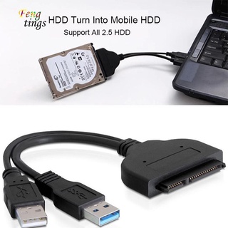 ∈✸✿Hard Disk Drive SATA 7+15 Pin 22 to USB 2.0 Adapter Cable for 2.5 HDD Laptop