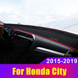 Car Dashboard Cover For Honda City 2015 2016 2017 2018 2019 Dash Mat Avoid Light Pad Instrument Platform Carpet Trim Accessories