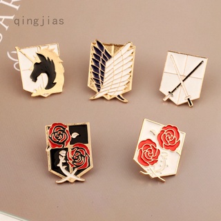 Vintage Japan Anime Attack On Titan Pins Brooch Legions Badge Unicorn Lapel Pin Brooches For Fans Collection