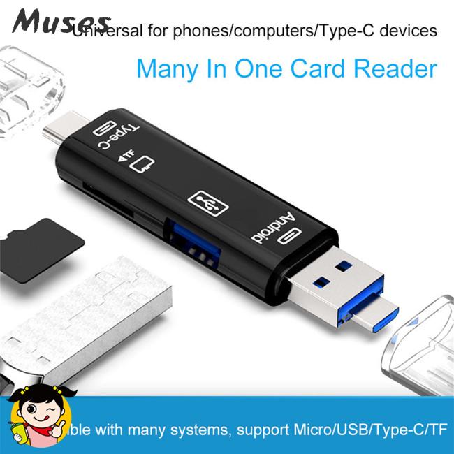5 in 1 USB OTG Universal TF Card Type C/USB 2.0 /Micro SD TF Memory Card Reader Adapter