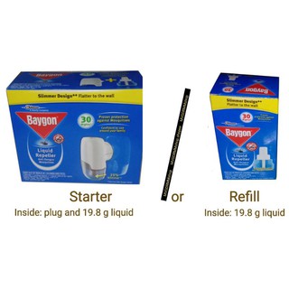 Baygon Liquid Electric 30 Nights Anti Dengue Mosquito Repeller (Starter Kit/ Refill)