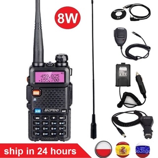 Baofeng UV-5R 8W Walkie Talkie Scanner Ham Radio Station Transceiver UHF VHF CB Radio Amateur 10KM U