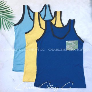 New products❅Kids POCKET SANDO (PLAIN COLOR) Thin Cotton for Boys 2-5 yrs old