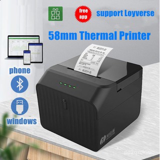 Support Loyverse 58mm Bluetooth USB Receipt Thermal Printer for Android iOS Window Pos System Compa0